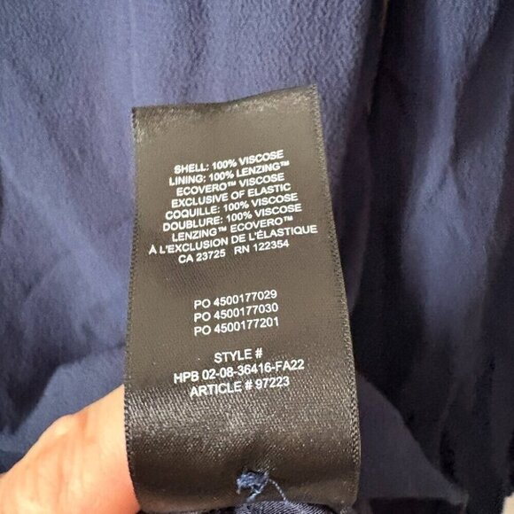 Aritzia Sunday Best Deliah Smocked Mini Dress Navy Blue Size Small - Picture 8 of 8